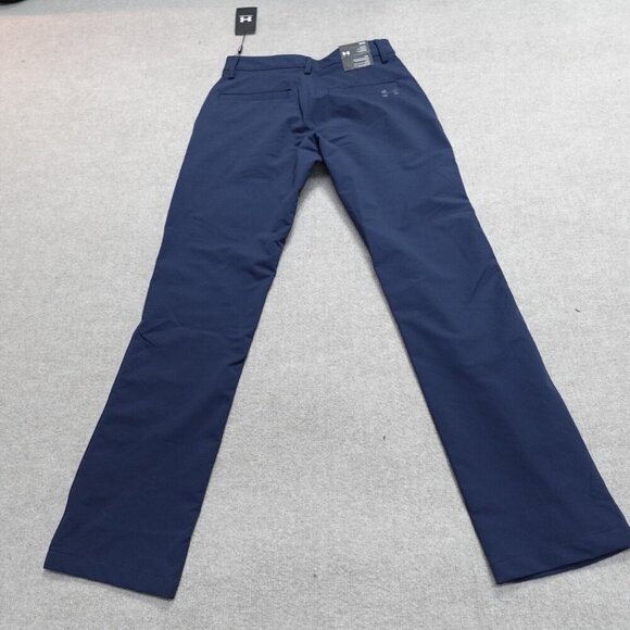 Under Armour Pants 29 x 30 Blue Solid Performance Golf Straight UA Tech NEW